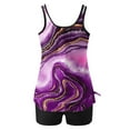 thumbnail image 6 of Teissuly Women Conservative Print Strappy Back Set Two Piece Swimsuits Swimdress, 6 of 6