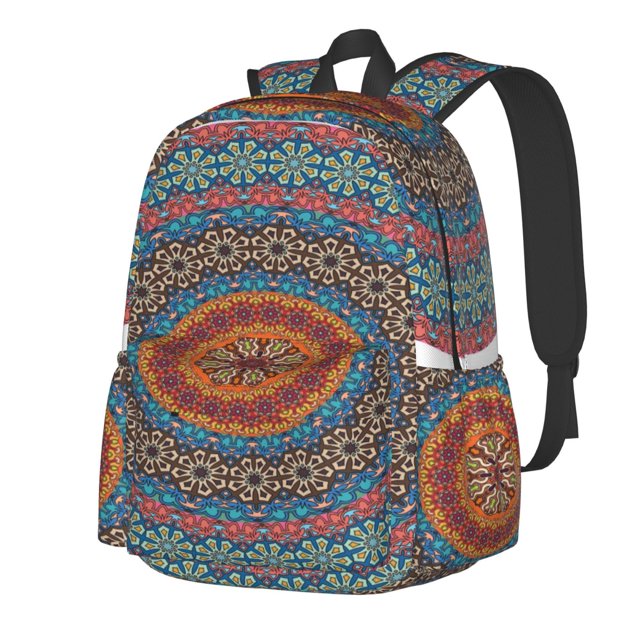 Disketp Mandala Mochila Escolar de Gran Capacidad y Peso Ligero, Mochila de Viaje Ideal para Escuela, Trabajo y Uso Diario, Cómoda y con Estilo