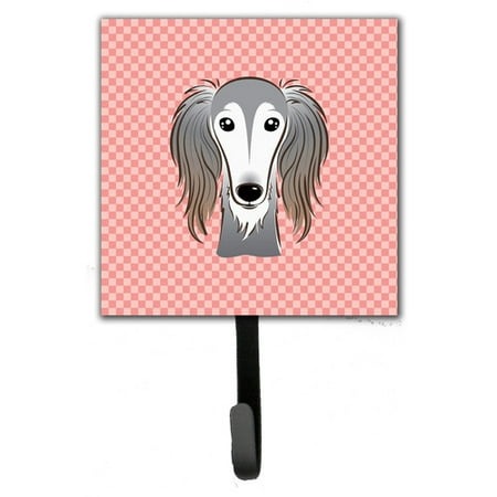 Caroline's Treasures Checkerboard Saluki Leash Holder and Wall Hook