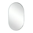 thumbnail image 3 of TEHOME Chrome Oval Bathroom Mirror, 24x36 Inches, Capsule Pill Shaped, Stainless Steel, 3 of 6