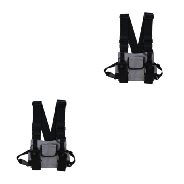 Minnieouse Bolsas de arnés Correas de hombro ajustables resistentes al desgaste y duraderas Bolsa de plataforma para el pecho gris claro gris claro 2Conjunto