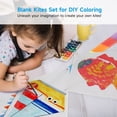 thumbnail image 2 of DIY Blank Kites, Coloring Bulk Kites Kit , Kite Making Craft Kit , Include 30 Hand Grips with 98ft Kite String, Outdoor Activities or Kids Aged 4+, 2 of 6