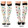 thumbnail image 4 of FORMRS Womens Knee High Socks Casual Long Thick Travel Daily Wear, 2 Pairs, Polka Dot, 4 of 6