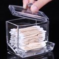 thumbnail image 4 of SHIBA-Acrylic Swab Storage Dispenser Holder Clear Makeup Organizer Cotton Bud Holder Container Cosmetic Storage Box with Lid, 4 of 4