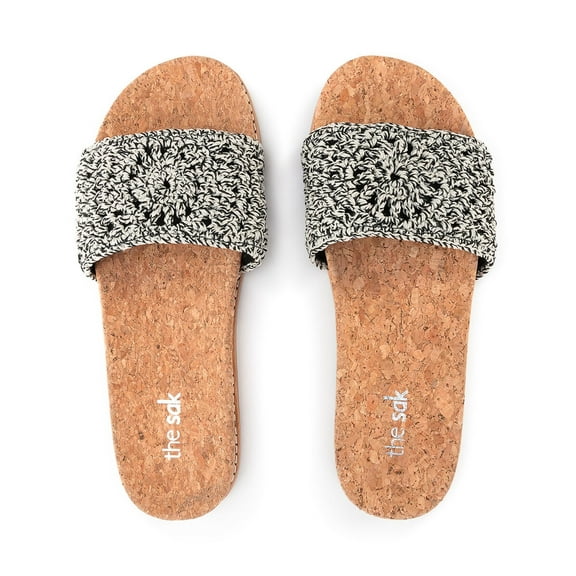 The Sak Mendocino Slide Sandal , Hand-crochet, Recycled Polypropylene Yarn