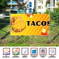 thumbnail image 3 of Tacos Large Banners and Signs for Outdoor by DreamController-Polyester Banner with 4 Holes for Easy Hang Indoor & Outdoor| 4x2 Feet HD Banner to Promote Food & Beverages | Made in USA, 3 of 6
