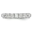 thumbnail image 4 of 14K White Gold Ring Band Wedding Diamond Square 7-Stone , Size 5, 4 of 6