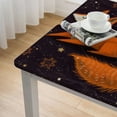thumbnail image 4 of nygtbtfer Vinyl Table Cover Elastic Edged Cute Fox Animal Star Space Tablecloths Heavy Duty Fitted for Table Oil-Proof Wipeable PVC Table Cloth white, 4 of 7