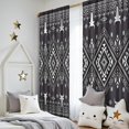 thumbnail image 5 of Blackout Kids Curtains,Black and White Geometric Boho Pattern Childrens Insulated Curtains Set Of 2,Bedroom Essentials,Toddler Room Decor 52x84in(132x213cm), 5 of 5