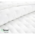 thumbnail image 4 of Chezmoi Collection Tencel Modal Blend Quilt Set King Size, White, Lightweight Soft Bedspread Crescent Stitched Quilt for All Seasons, 3-Piece, 4 of 9