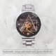 thumbnail image 2 of Reloj analógico de Cuarzo Bling Bling con correa de aleación Esfera negra masculina, 2 of 10