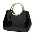 thumbnail image 3 of Bolso de mano para mujer, bolso de hombro, gran capacidad, ligero, de piel sintética, regalo para mujer Negro, 3 of 9