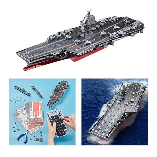 Portaaviones Juguete Militar Con 3 Aviones – Barco De Guerra Con Lanzador Y Retroceso – Para Niños 3+