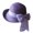 Purple, variant on Skymirror Ribbon Bowknot Decor Straw Hat Round Dome Solid Color Folding Women Big Brim Sunscreen Travel Hat Fashion Accessories