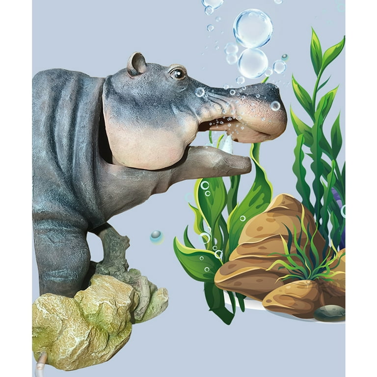 Fish Tank Decorations Hippo,Increase Oxygen Levels, Aquarium Fish Tank Decorations Hippo,Increase Oxygen Levels, Aquarium