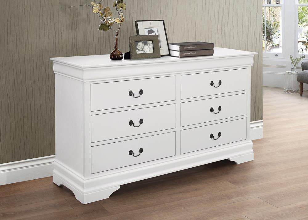  COASTER Furniture Louis Philippe 6-Drawer Dresser Red Brown  203973 : Coaster Home Furnishings: Home & Kitchen