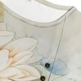 thumbnail image 3 of CLOOCL Retro Women Blouses Lotus Painting 3D Printed Short Sleeve Shirts Oversized, 3 of 6