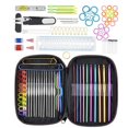 thumbnail image 1 of Cuadros Decorativos Juego de agujas de ganchillo para manualidades conjunto de herramientas para Likrtyny tejer Kit de manualidades de costura con funda de cuero 100 Uds., 1 of 9