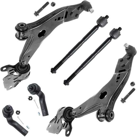 Detroit Axle - Front Lower Control Arms w/Ball Joints Inner Outer Tie Rod Ends Replacement for 2013 2014 2015 2016 2017 2018 Ford Escape - 6pc Set