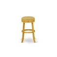 thumbnail image 2 of Elegant Real Wood Counter Height Stool | 30" Seat Height | Oak Finish | Vegas Gold Upholstery | 360 Swivel | Sturdy & Versatile | Nail Trim, 2 of 2
