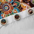 thumbnail image 4 of Erosebridal Vintage Mandala Blackout Curtains Set of 2 (52x84 Each), Bohemian Blossoms Window Curtains, 4 of 6