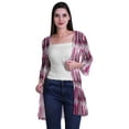 thumbnail image 2 of Moomaya Printed Georgette Shrug Ruffled Back Drop Hem Beach Cover Up For Women, 2 of 5