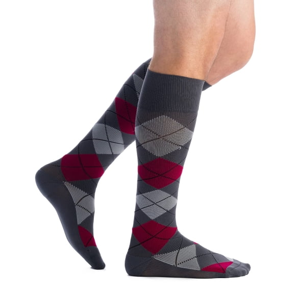 EvoNation Patterns Classic Argyle 15-20 mmHg Compression Socks