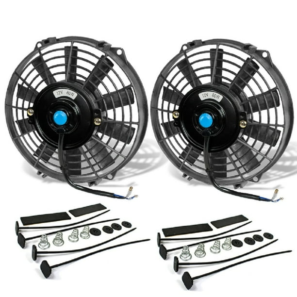 2Pcs 9" Inch High Performance Electric Radiator Cooling Fan kit (Black