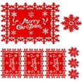thumbnail image 1 of Set de Sets de Table de Noël 8 Pièces Set de Sets de Table et Sous-Verres à Boire 8 Pièces Set de Sous-Verres à Usage de Table de Noël, 1 of 5