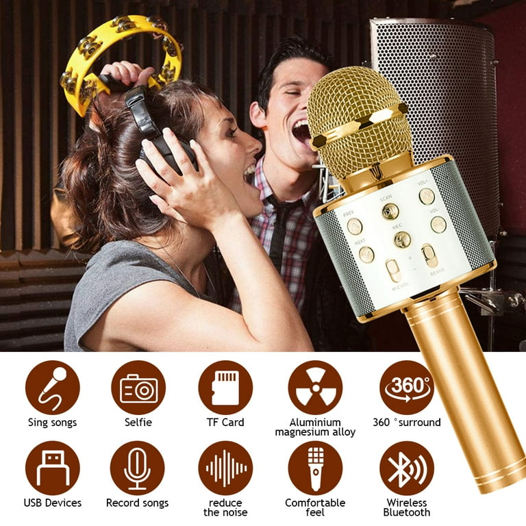 JYX S8 Karaoke Machine with 3 Wireless Microphones