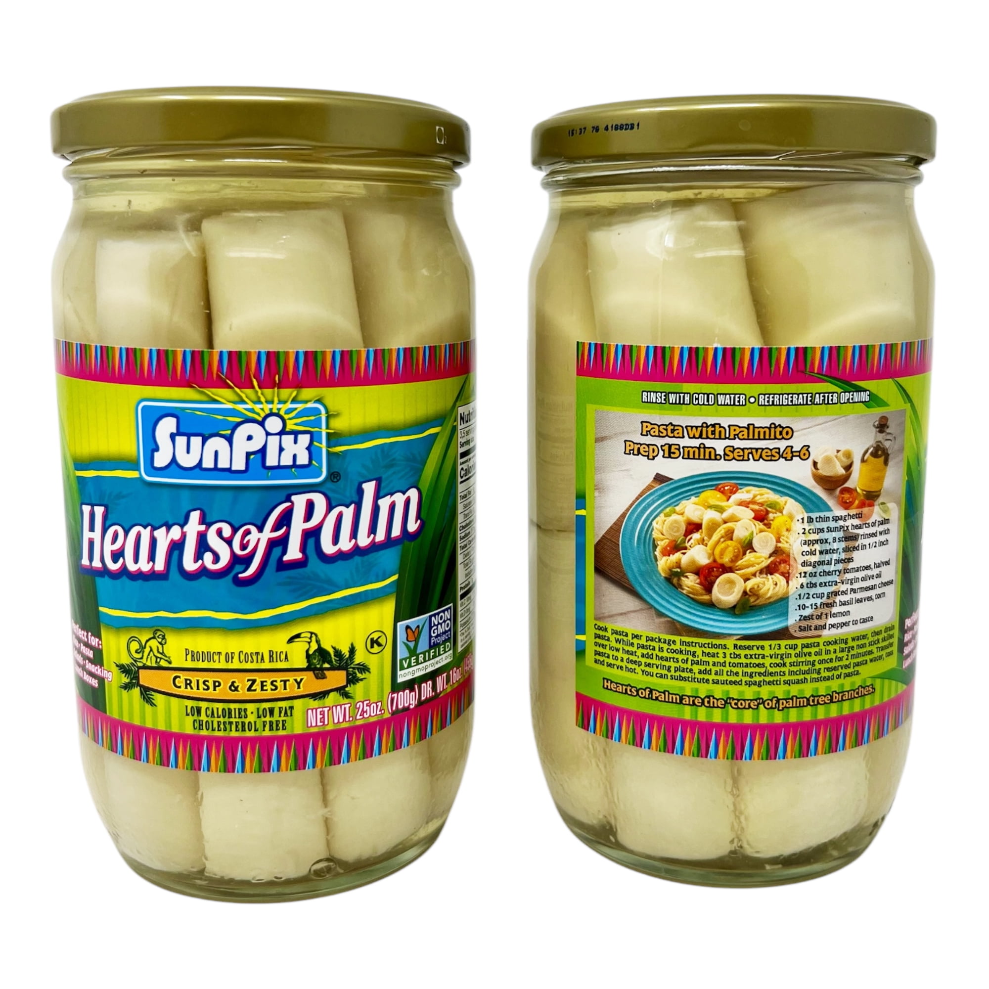 SunPix Hearts of Palm 25oz - Crisp & Zesty, Product of Costa Rica (2-Pack)