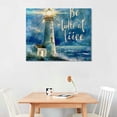 thumbnail image 2 of PIKWEEK Lighthouse Wall Art Ocean Bathroom Pictures Wall Decor Christian Bible Quotes Canvas Painting Farm Lighthouse Prints Rustic Coastal Nautical Framed Artwork for Bathroom 16*12inch/20*16inch, 2 of 6