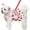 Red, variant on Dog Dress Harness with Leash Set,Adjustable Breathable Pet Skirt for Small Puppy,Summer Walking Vest ,Pink Petunia Pattern,XS