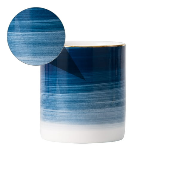 WHAMVOX Pen Container Creative Ceramic Pen Cup Makeup Holder for Home Office Supplies