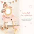 thumbnail image 2 of [Pink Girls Vanity Set] Pink Girls Vanity Table And Chair Set With 11pcs Accessories | Kids Vanity For Real And Pretend Makeup, Ideal Gift For 3 Year Old And Up, 2 of 8