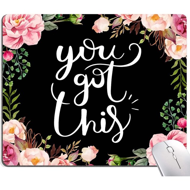 Mouse Pad, Premium-Textured Mouse Mat, Non-Slip Rubber Base Mousepad for Laptop, Computer & PC,9.5×7.9 in,Inspirational Quote You Got This