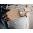thumbnail image 5 of ELLEN TRACY Women’s Silver Bracelet Watch – White Square Dial with Faceted Crystals, 5 of 6