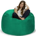 thumbnail image 5 of Chill Sack Bean Bag Chair, Memory Foam Lounger with Microsuede Cover, Kids, Adults, 4 ft, Tide Pool, 5 of 8