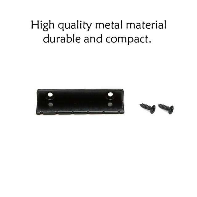 stanreset Guitar Nut L-Shaped 6 String Replacements Pillows Metal Slotted Wear-resistant Parts Accessories Professionals Black