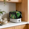 thumbnail image 4 of Toaster Cover 4 Slice, Black Christmas Tree Dustproof Bakeware Oven Protector with Top Hook, Green Golden Xmas Tree Snowflake Winter Waterproof Small Kitchen Appliance Toasters Dust Cover, 12"x11"x8", 4 of 9
