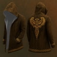thumbnail image 7 of Gyexs Christian Hoodies for Kids Norse Mythology Hooded Cloak Halloween Themed Party Wear Brown 2-3 Years, 7 of 7