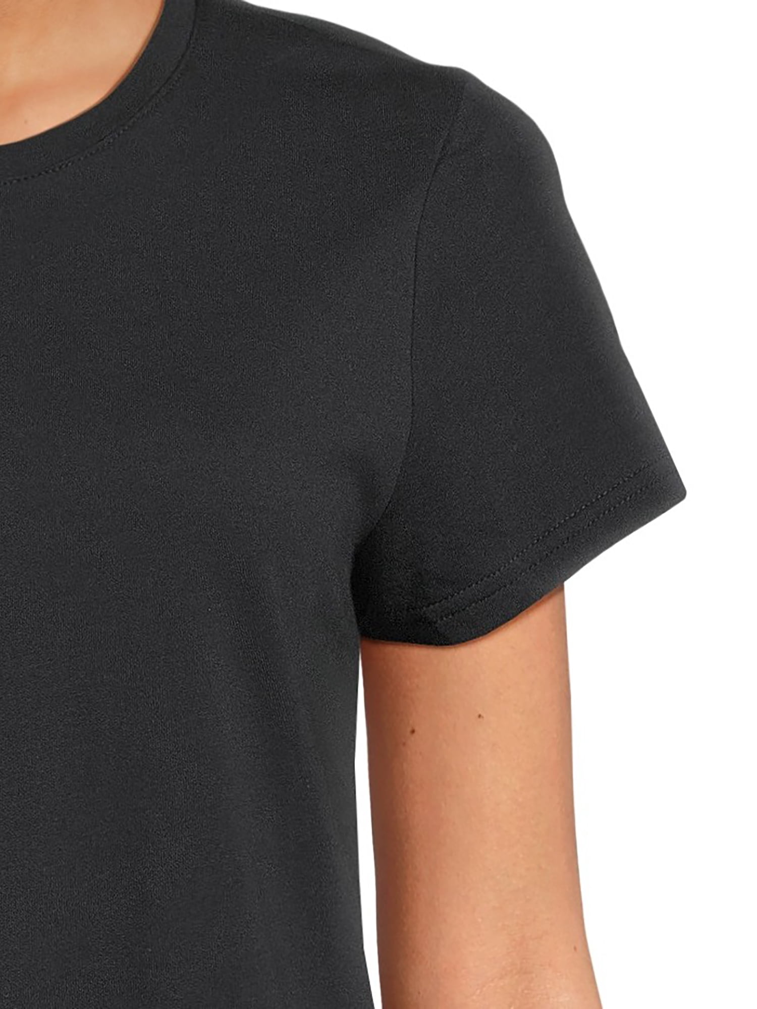 RealSize Women's Crewneck Tee with Short Sleeves, Sizes XS-XXXL
