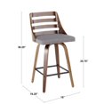 thumbnail image 3 of Tabouret de comptoir de comptoir moderne milieu-du-siècle Trevi, de LumiSource, 3 of 9