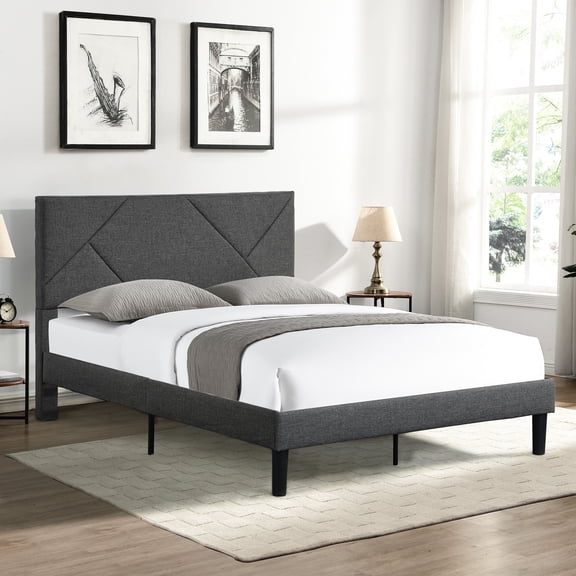 Gray, Fabric - Easy Assembly, Comfortable - Bedroom - Create Nice Bedroom