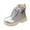 Silver, variant on Toddler Girls Ankle Combat Boots Platform Round Toe Fall Booties Kids Comfortable Non Slip Lace Up Mid Calf Boots Black Size 10 Little Child