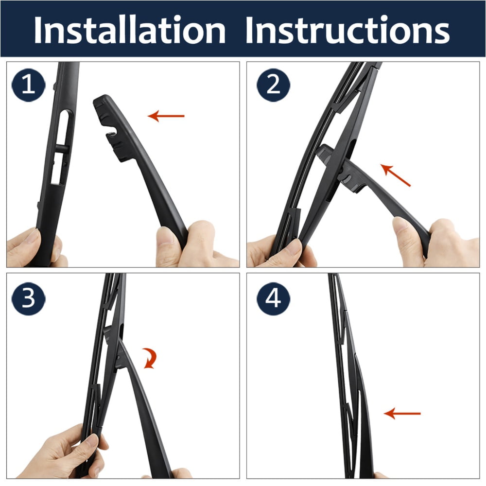 Geelife 355mm 14" Rear Windshield Wiper Blade Arm Set for Honda CR-V for Infiniti QX50