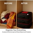 thumbnail image 5 of Lazer Adult Moisture Proof Foldable Closet Organizer, Black, 4 Count, 5 of 9
