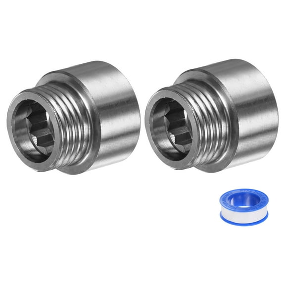 Uxcell Shower Head Extension Arm, Stainless Steel G1/2 Male to Female Extension Pipe Fitting 1"/25mm 3pcs