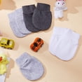 thumbnail image 4 of 6 Pairs Newborn Baby Mittens No Scratch Gloves Infant Toddler Anti Scratch Essentials Unisex Cotton for 0-6 Months Boys Girls, 4 of 5