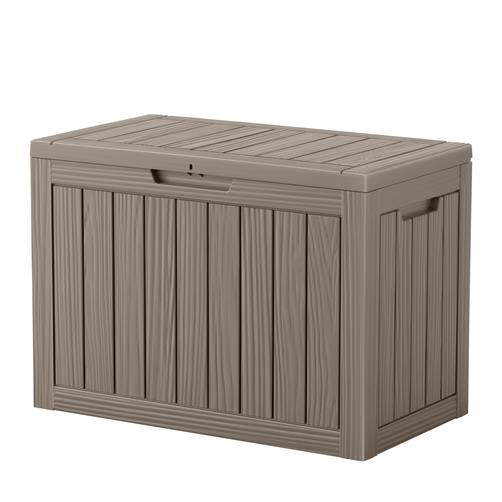 MAYEERTY 45 Gallon Outdoor Deck Box, Large Capacity Storage Box for Patio Furniture Cushions, Pillow Outdoor Indoor, Light Brown